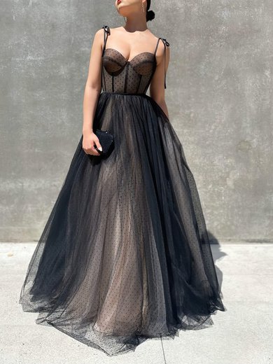 Ball Gown Sweetheart Tulle Floor-length Prom Dresses With Bow #Milly020116545