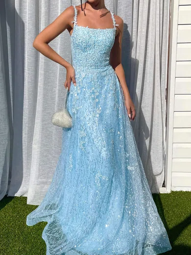 Ball Gown Square Neck Sparkly Sequin Prom Dresses With Appliques #Milly020116563