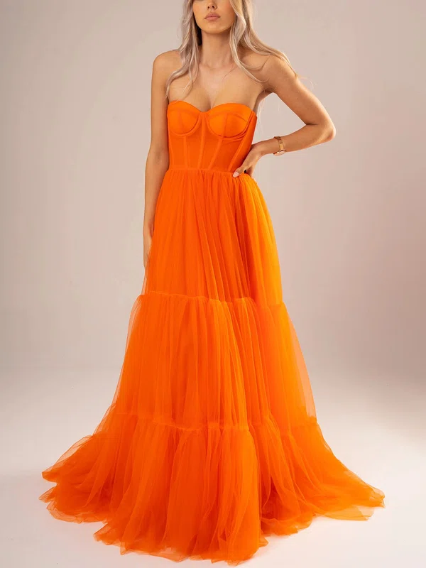 Ball Gown Sweetheart Tulle Sweep Train Prom Dresses #Milly020116610