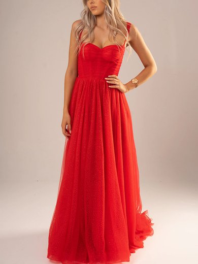 Ball Gown Sweetheart Tulle Sweep Train Prom Dresses #Milly020116614