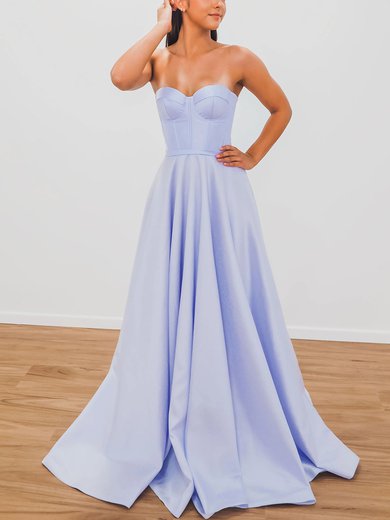 Ball Gown Sweetheart Satin Sweep Train Prom Dresses #Milly020116678