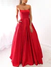 Ball Gown/Princess Floor-length Straight Satin Pockets Prom Dresses #Milly020116731