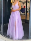 Ball Gown V-neck Tulle Corset Prom Dresses With Appliques #Milly020116876