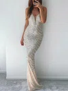 Sheath/Column V-neck Floor-length Formal Dresses PT020116935