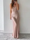 Elegant A-line Satin V-neck Cut Out Maxi Dress PT020116969