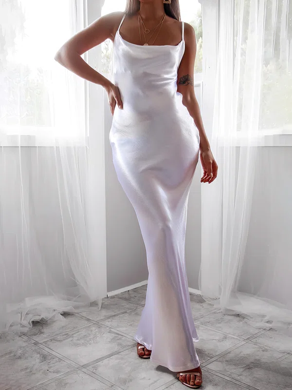 Sheath/Column Cowl Neck Satin Floor-length Formal Dresses PT020117126