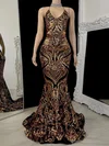 Trumpet/Mermaid V-neck Sweep Train Formal Dresses PT020117164