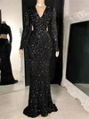 Sheath/Column V-neck Floor-length Formal Dresses PT020117174