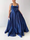 Ball Gown Scoop Neck Satin Floor-length Prom Dresses #SALEMilly020116580