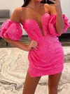 Corset Bodycon Sequin V-neck Ruched Homecoming Dresses #Milly020117420