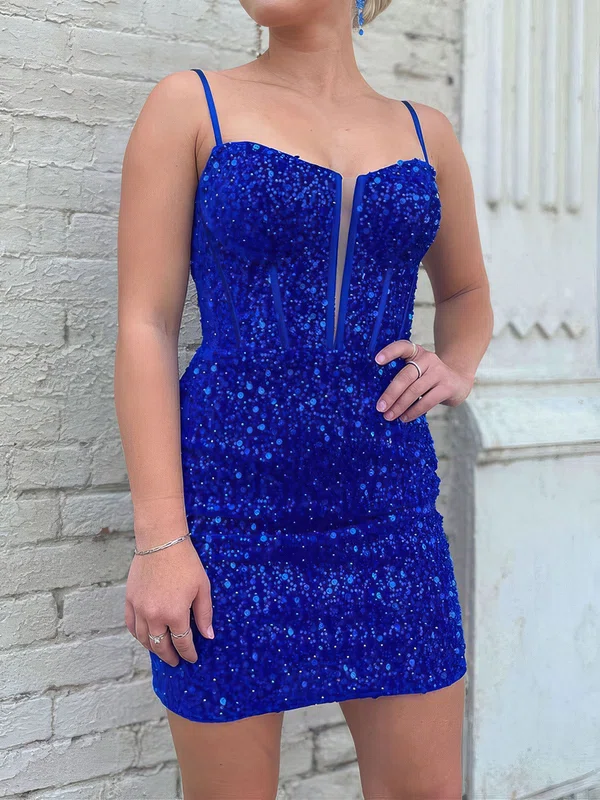 Corset Bodycon Sequin V-neck Homecoming Dresses #Milly020117426