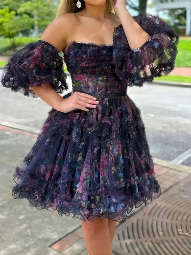 Black floral homecoming dress hotsell