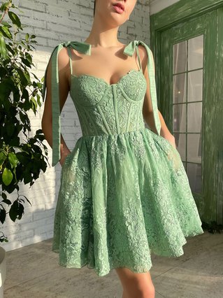 Light green 2024 homecoming dresses