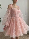 Ball Gown Sweetheart Tulle Knee-length Homecoming Dresses With Ruffles #Milly020117516