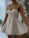 Glitter Tulle Corset Sweetheart Short Homecoming Dresses #Milly020117586