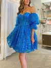 Ball Gown Sweetheart Lace Short/Mini Homecoming Dresses With Sequins #Milly020117595