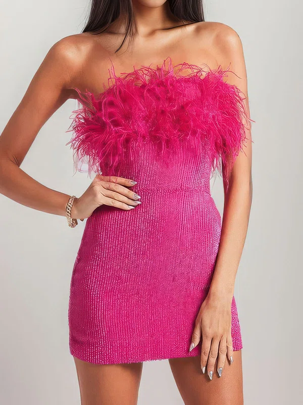 Sparklyt Bodycon Sequin Feathers Homecoming Dresses #Milly020117651