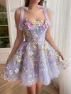 Corset Skater Tulle Floral Embroidered Homecoming Dresses #Milly020117685