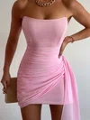 Strapless Ruched Bodycon Homecoming Dresses #Milly020117686