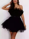 Ball Gown Straight Tulle Short/Mini Homecoming Dresses With Tiered #Milly020117733