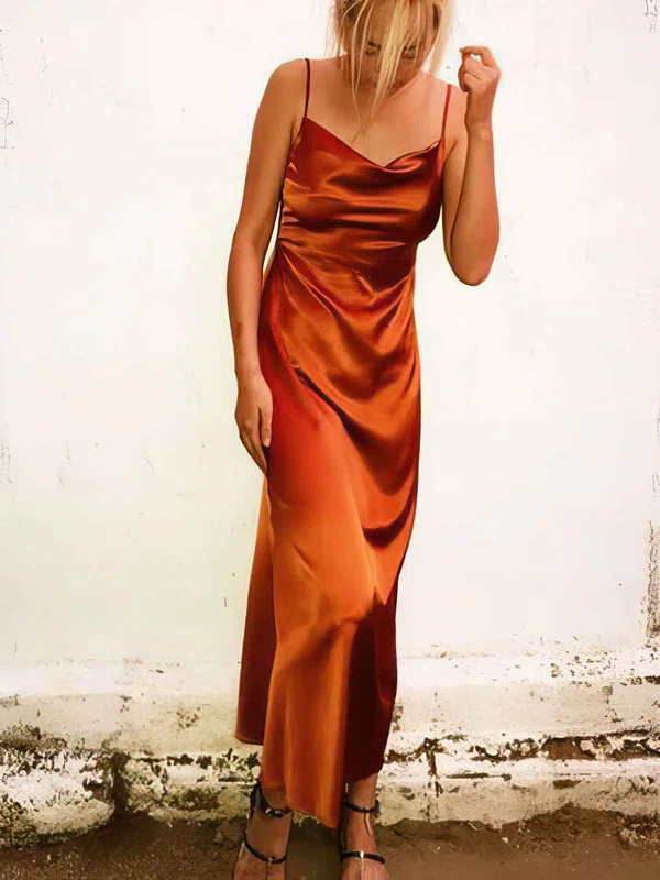 Satin Maxi Dress PT020114682