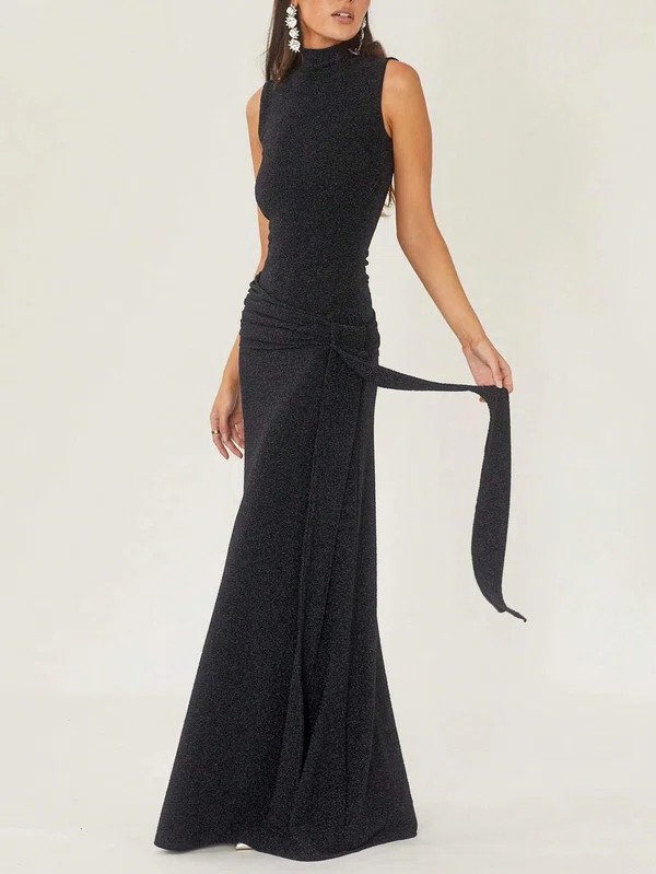 Black High Neck Maxi Dress PT02024392