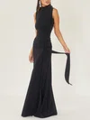 Black High Neck Maxi Dress PT02024392