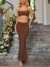 Cut Out Halter Maxi Dress PT02024445