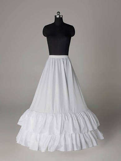 Nylon A-Line Medium Fullness 2 Tier Floor-length Slip Style/Wedding Petticoats #03130020