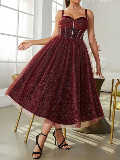 Burgundy Ruched Glitter Maxi Dress PT02025304