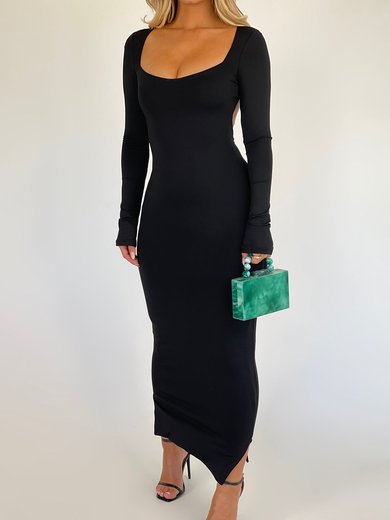Black Long Sleeve Maxi Dress PT02025490