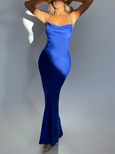 Draped Collar Backless Maxi Dress PT02025632