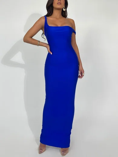 One Shoulder Split Back Maxi Dress PT02025652