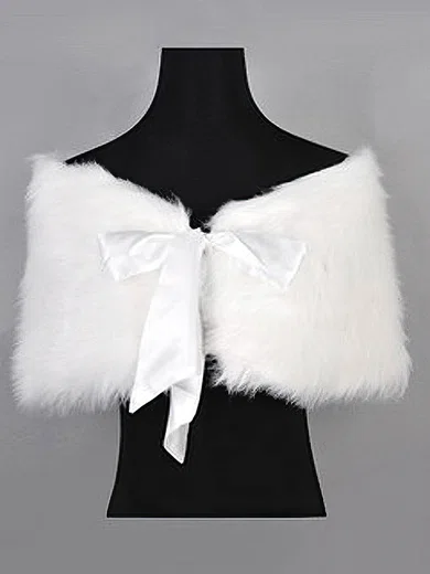 Feather/Fur with Ribbons Wedding/Party Shawls #03040003