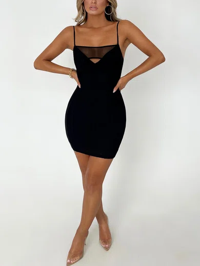 Cut Out Black Bodycon Mini Dress PT02025805