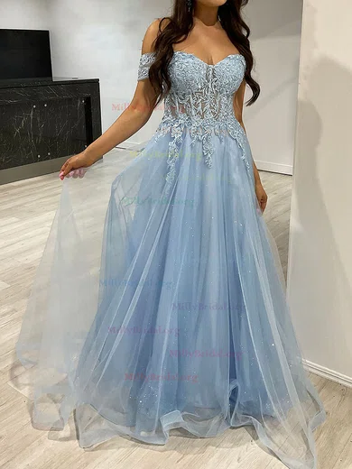 Off Shoulder Blue Sequin Gradient Tulle Prom Dresses, Shiny Prom Dresses, Appliques Prom Dresses Off Shoulder Blue Sequin Gradient Tulle Prom Dresses, Shiny Prom Dresses, Appliques Prom Dresses