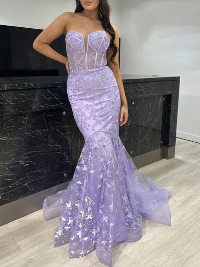 Mermaid Strapless Sparkly Sequin Prom Dresses #Milly020117862