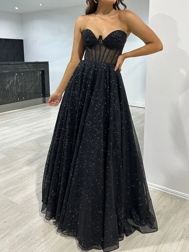 Ball Gown Strapless Tulle Prom Dresses With Ruched #Milly020118049