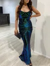 Sheath/Column Scoop Neck Sequined Floor-length Prom Dresses #Milly020118142