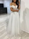 Ball Gown/Princess Off-the-shoulder Tulle Glitter Floor-length Prom Dresses With Sequins #Milly020118320