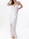 Sheath/Column V-neck Sequined Floor-length Prom Dresses With Split Front #Milly020118624