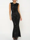 Sheath/Column Scoop Neck Sequined Ankle-length Prom Dresses With Split Back #Milly020118673