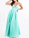 Ball Gown/Princess V-neck Satin Floor-length Prom Dresses #Milly020118700