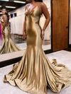 Mermaid V-neck Jersey Backless Prom Dresses With Ruched #Milly020119757