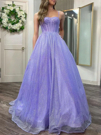 Ball Gown Square Neck Tulle Prom Dresses With Ruched #Milly020120261