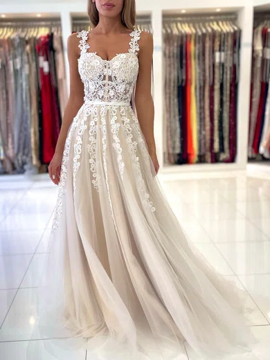 Ball Gown Sweetheart Tulle Prom Dresses With Appliques #Milly020119547