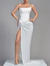 Sheath/Column Square Neckline Sequined Sweep Train Prom Dresses With Split Front #Milly020119295