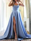 Ball Gown/Princess Sweetheart Satin Sweep Train Prom Dresses With Sashes / Ribbons #Milly020119460