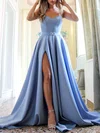 Ball Gown/Princess Sweetheart Satin Sweep Train Prom Dresses With Sashes / Ribbons #Milly020119460