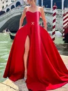 Ball Gown/Princess Sweetheart Satin Sweep Train Prom Dresses With Sashes / Ribbons #Milly020119462